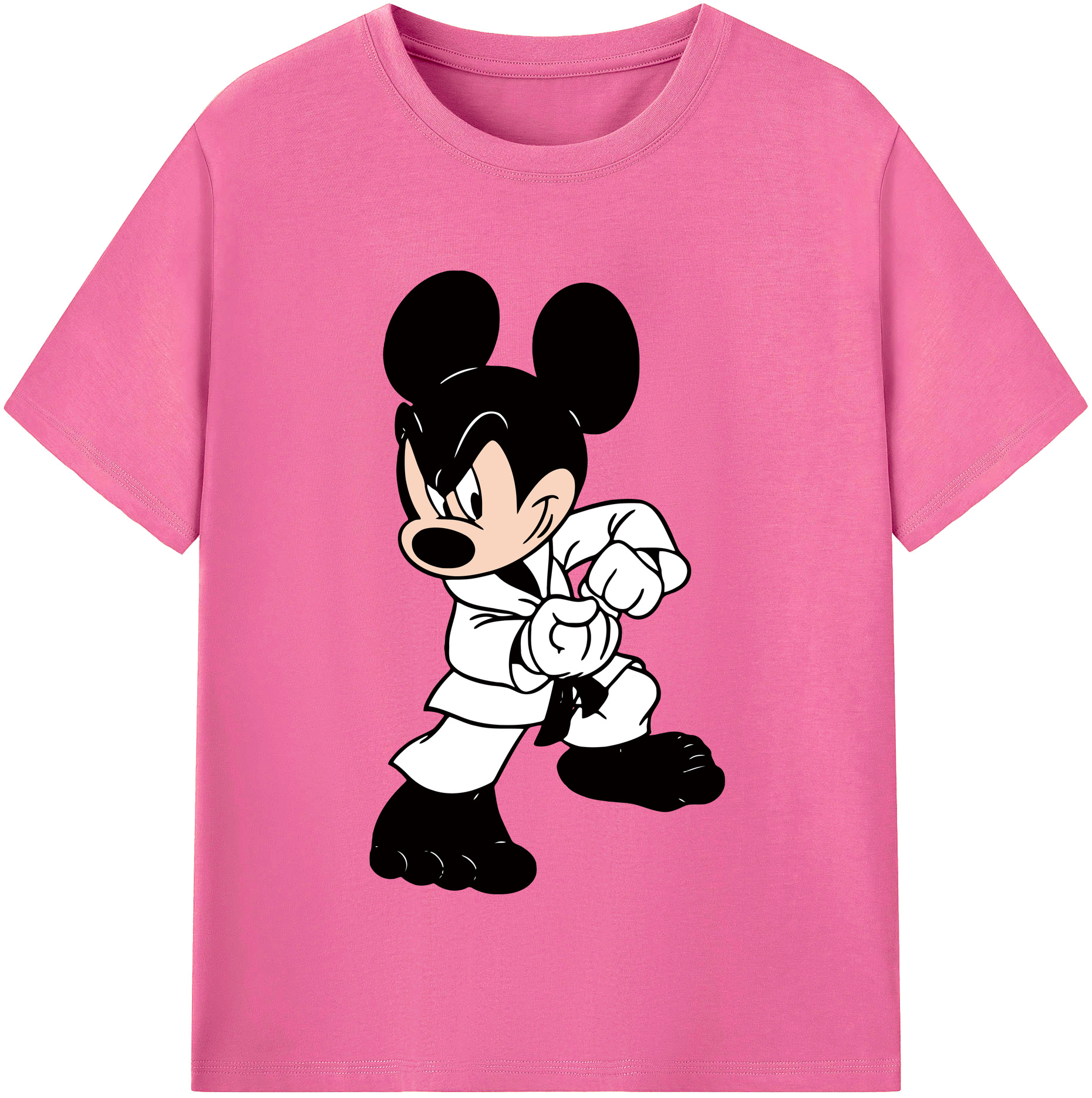 （画像用） ミッキーマウス Mickey Mouse レディースカジュアルプリントTシャツ（綿100％）